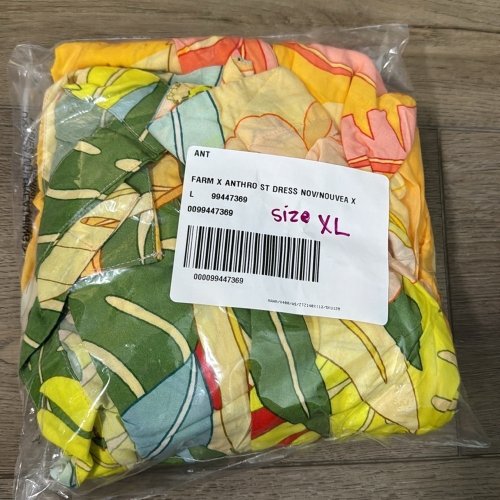 NWT! Farm Rio x Anthropologie Strapless Maxi Dress - Size XL 🥐 - Picture 4 of 4